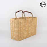 Yellow Grass Handwoven Straw Tote Handheld Bag B032